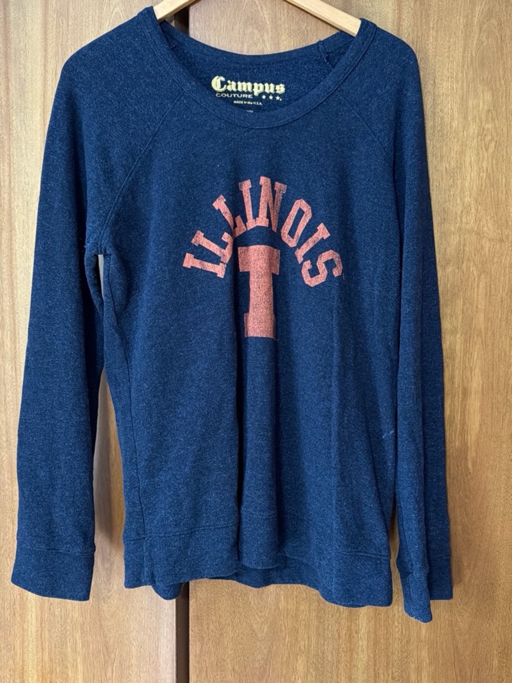 Campus Couture Women's Navy Illinois Pullover Sweatshirt